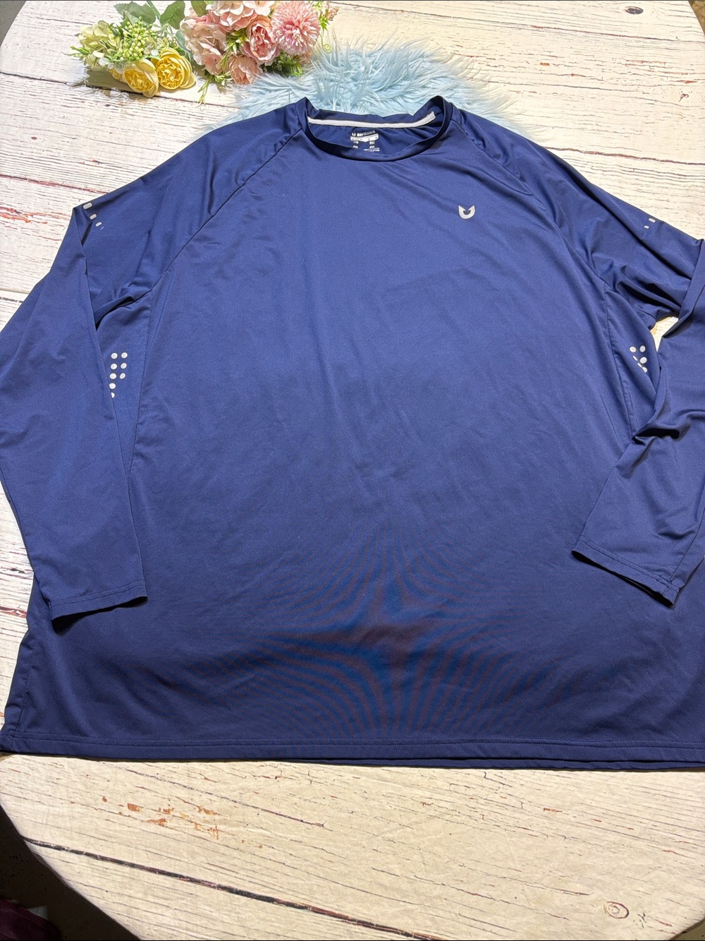 Northyard Men's Long Sleeve Performance Shirt - Navy sz 4XL